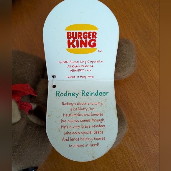 Vintage Hallmark Burger King Rhonda, Rodney, Randy & Ramona Reindeer Family NWT - Picture 9 of 12